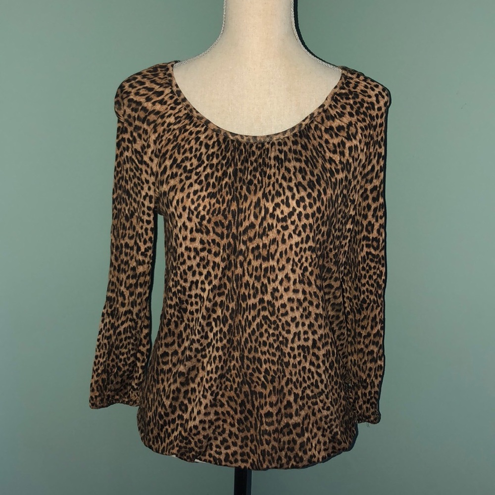 Michael Kors leopard top sz XS